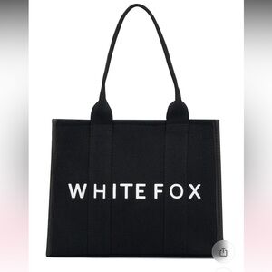 White Fox Boutique Black Tote Bag